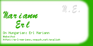 mariann erl business card